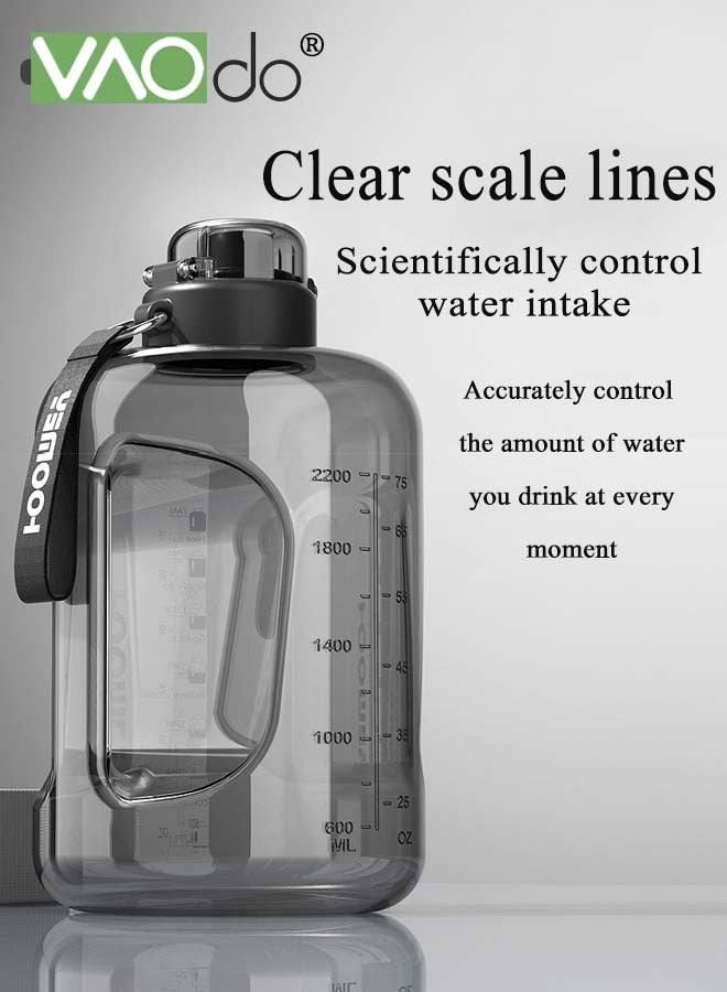 فاو دو سعة كبيرة كأس الماء اللياقة البدنية زجاجة المياه المضادة للإسقاط يمكن أن تملأ مع الماء الساخن مختومة كأس الماء المتخرج - Image 4