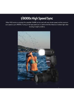 YONGNUO Camera Flash Speedlite, High Speed Sync External Flash With 2.4G Wireless Trigger System, Adjustable Angle Camera Flash Light With Oval Lamp Design, (1pc, Black)  - Image 3
