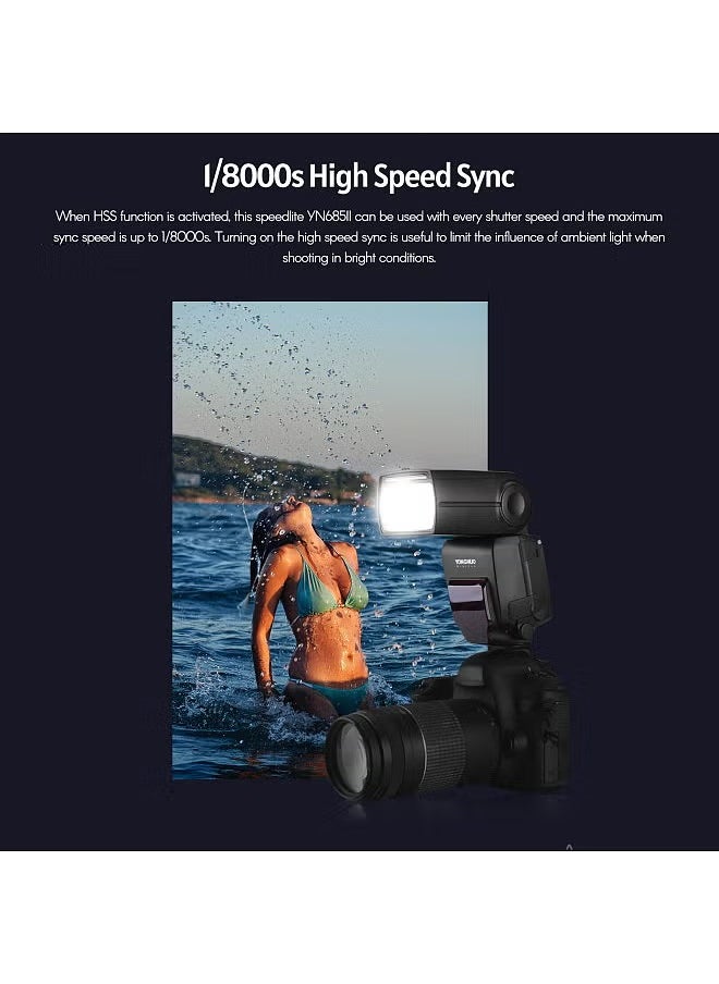 YONGNUO Camera Flash Speedlite, High Speed Sync External Flash With 2.4G Wireless Trigger System, Adjustable Angle Camera Flash Light With Oval Lamp Design, (1pc, Black)  - Image 3