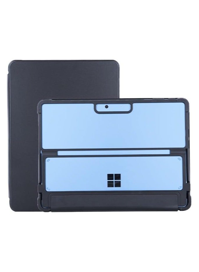 13 Inch Microsoft Surface Pro 11 / Pro 10 / Pro 9,Multi-Angle Stand Rugged Clear Leather Protective Cover,Compatible with Type Cover Keyboard - Image 3
