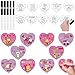 JAPBOR Valentines Christian Coloring Craft for Kids 30PCS Religious Color Your Own Magnet Kit DIY Valentines Day Arts and Crafts Bible Jesus Loves Me Fridge Magnetic for Sunday School Classroom - Image 2