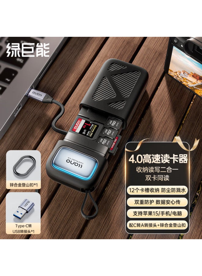 llano High-speed Card Reader Usb/type-c Multifunctional All-in Sd/tf Card Storage Compatible With Phones, Computers, Cameras, Drones For Data Transfer And Card Reading Ccd - Image 1