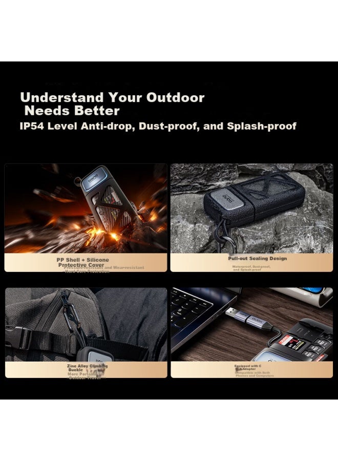 llano High-speed Card Reader Usb/type-c Multifunctional All-in Sd/tf Card Storage Compatible With Phones, Computers, Cameras, Drones For Data Transfer And Card Reading Ccd - Image 4