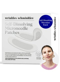 WRINKLES SCHMINKLES Selfdissolving Microdart Patch For Face Target & Reduce Wrinkles Ultimate Facial Hydration And Rejuvenation (4 Pairs)  - Image 1