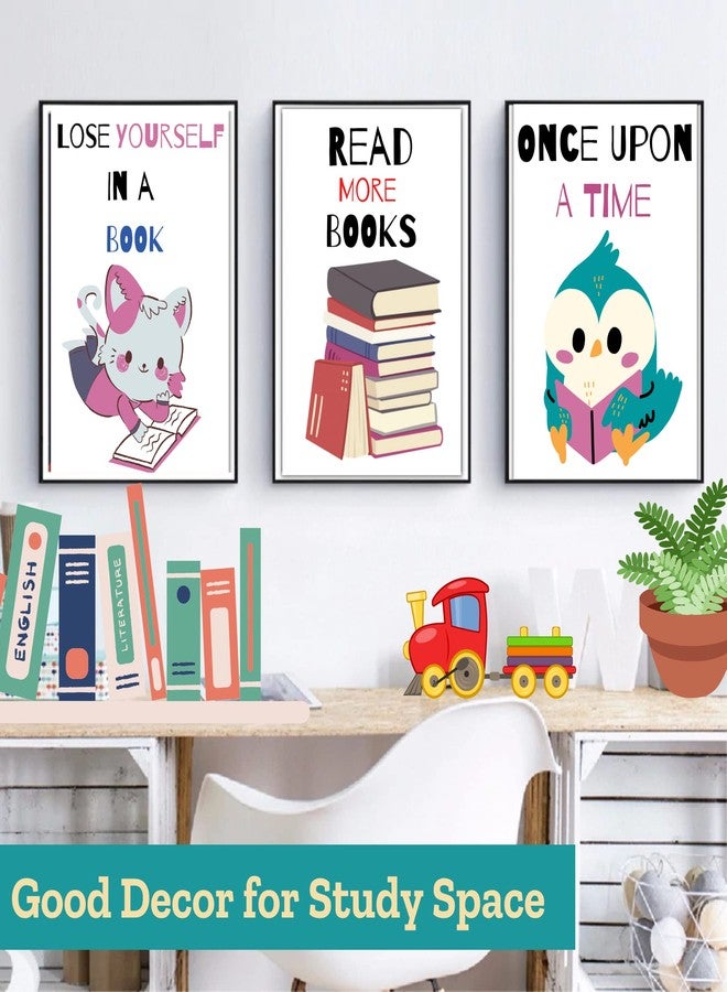 EKDALI Book Lovers Poster set for kids | Set of 6 book lovers posters with quoets | 6 x 9 inches each |350 GSM paper - Image 4