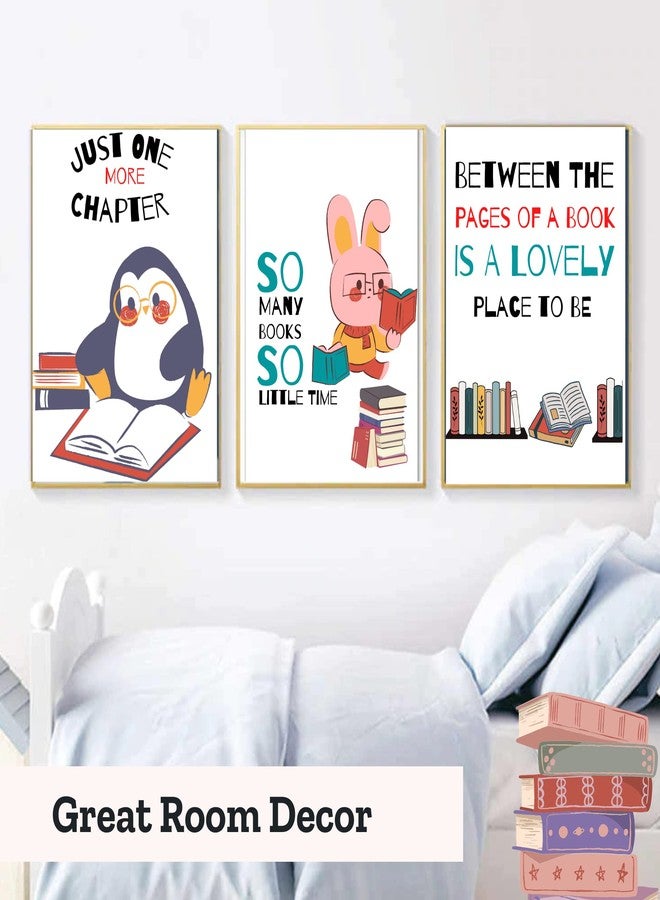 EKDALI Book Lovers Poster set for kids | Set of 6 book lovers posters with quoets | 6 x 9 inches each |350 GSM paper - Image 5