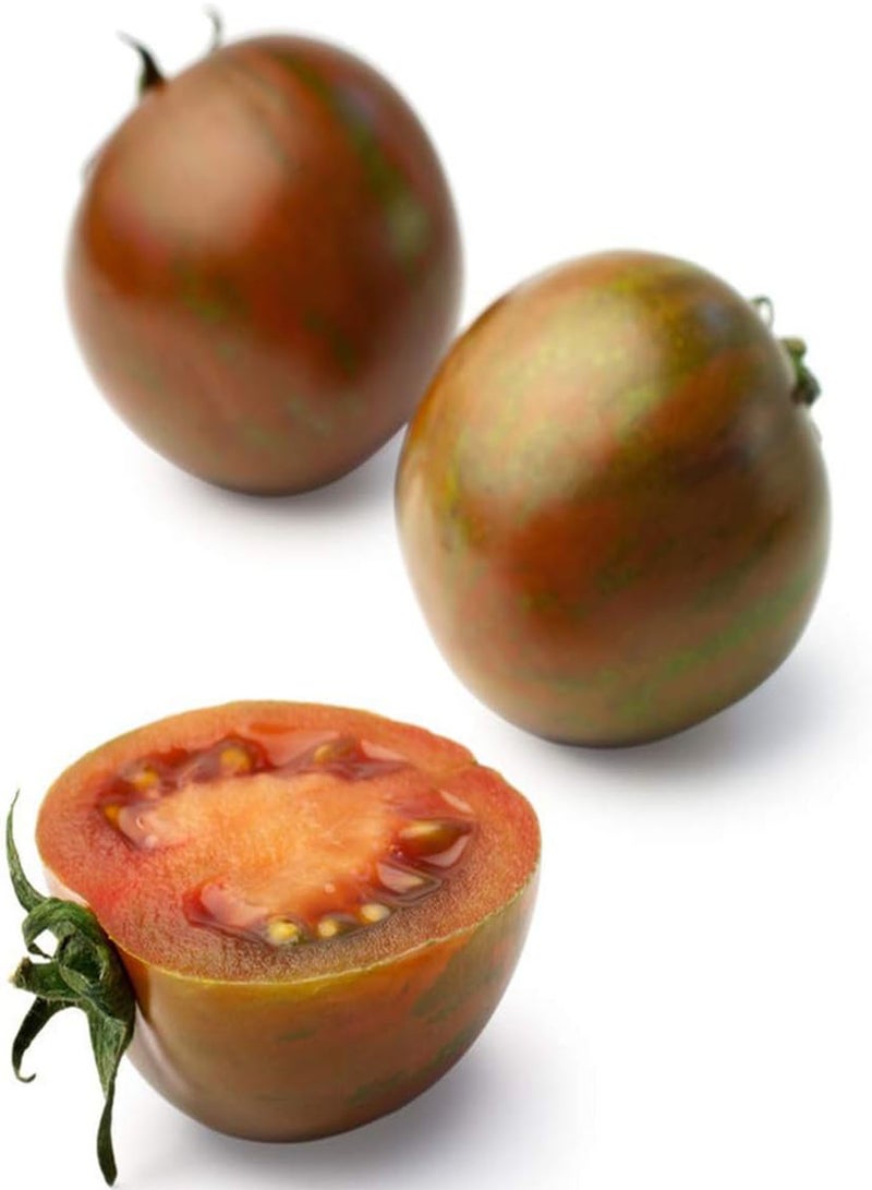 جي جوت 50 قطعة من بذور الطماطم، صنف نادر، فاكهة داكنة، محاصيل أساسية للمزرعة، رائحة منعشة، حلوة، غنية بالعصير، قيمة زخرفية ممتازة، خضروات سهلة الزراعة - Image 1