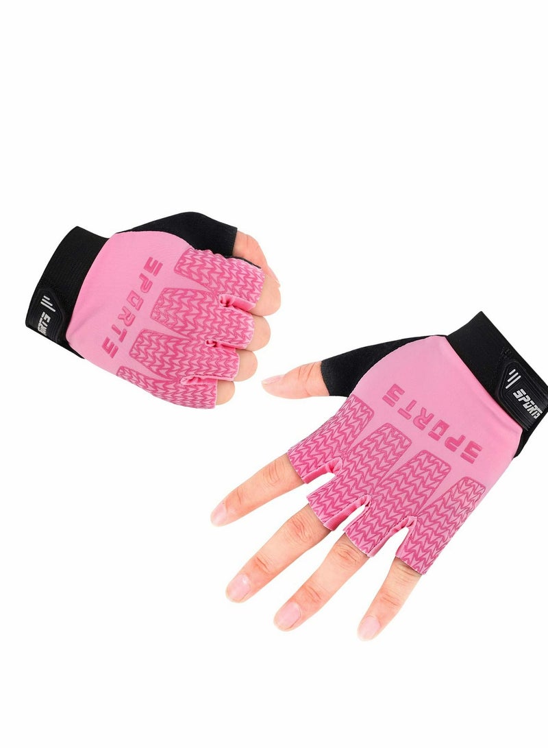 Excefore Kids Sport Gloves, Kids Half Finger Gloves, Kids Boys Girls Cycling Gloves, Kids Fishing Gloves for Cycling Camping Fishing Outdoor Sports, M - Image 2