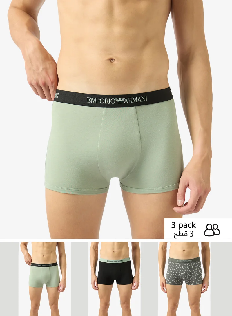 امبوريو ارماني 3 Pack Of Logo Boxers