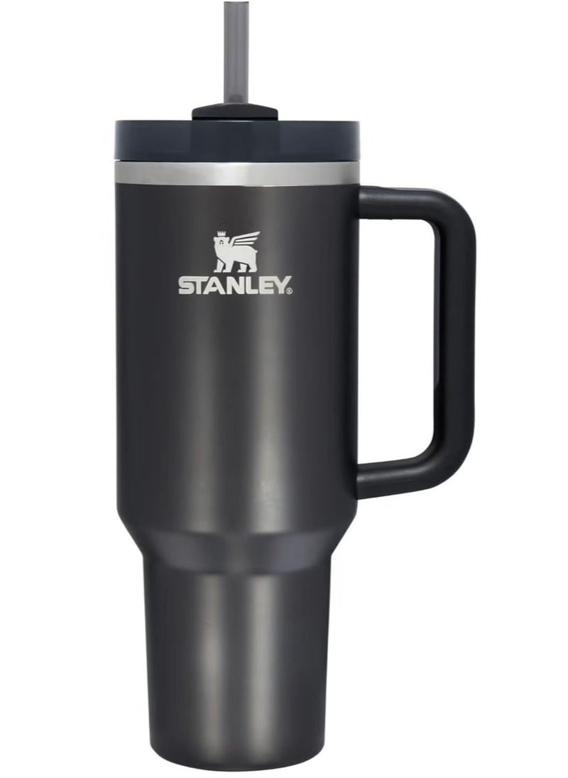 Stanley Quencher H2.0 FlowState Vacuum Insulated Tumbler – 40oz Black Stainless Steel Travel Mug with Leakproof Lid & Straw | Double-Walled Design Keeps Drinks Hot for 7 Hours & Cold for 24 Hours | Durable, Portable & Perfect for Coffee, Iced Tea, Smoothies, Water & On-the-Go Hydration  - Image 1