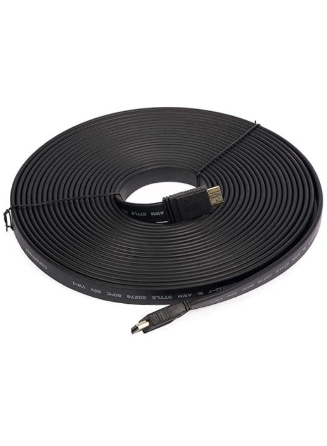 Lava HDMI LAVA 20 METERS FLAT CABLE HIGH SPEED CABLE FOR PC , LAPTOP , XBOX , PLAY STATION , SMART TV AND ANY DEVICE HAS AN HDMI PORT - Image 1