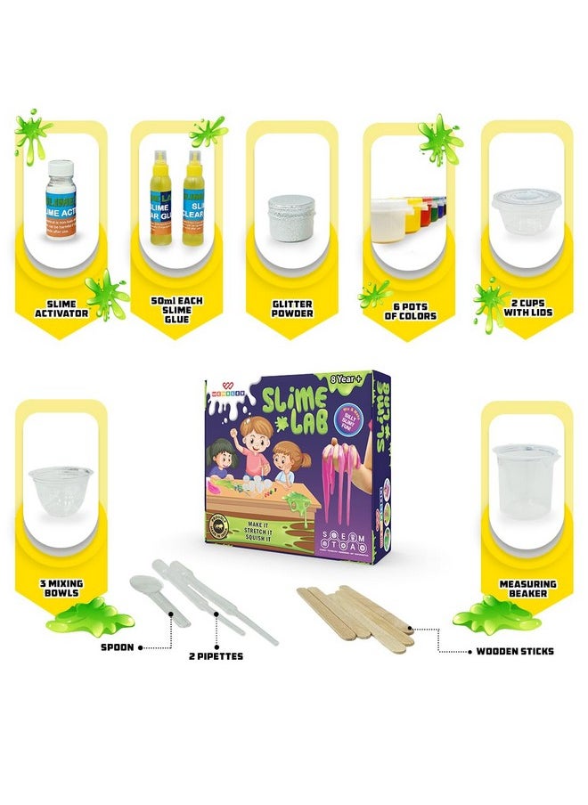 Wembley Slime Lab For Kids Craft Activity Kit With Slime Activator | Diy Slime Making Kit For Boys & Girls Aged 8+ | Fluffy Slime Birthday Gift For Kids | Satisfying Gadgets  - Image 3
