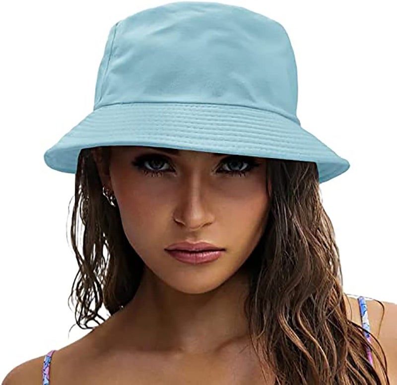 Missby Unisex Cotton Cap (CAP-100_Light Blue_Free Size) - Image 1