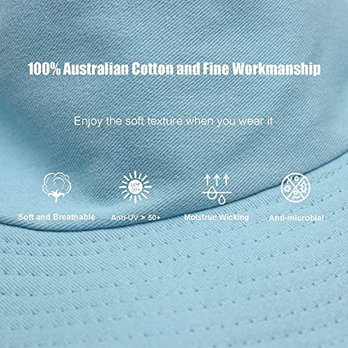 Missby Unisex Cotton Cap (CAP-100_Light Blue_Free Size) - Image 5