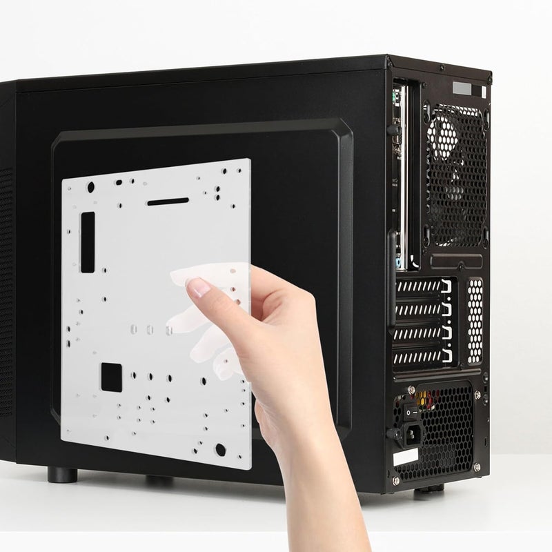 OSALADI مجموعة واحدة من حامل علبة الكمبيوتر لقاعدة الهيكل مع لوحة USB متوافقة مع اللوحات الأم، تصميم عرضي للمتحمسين والمحترفين - Image 2