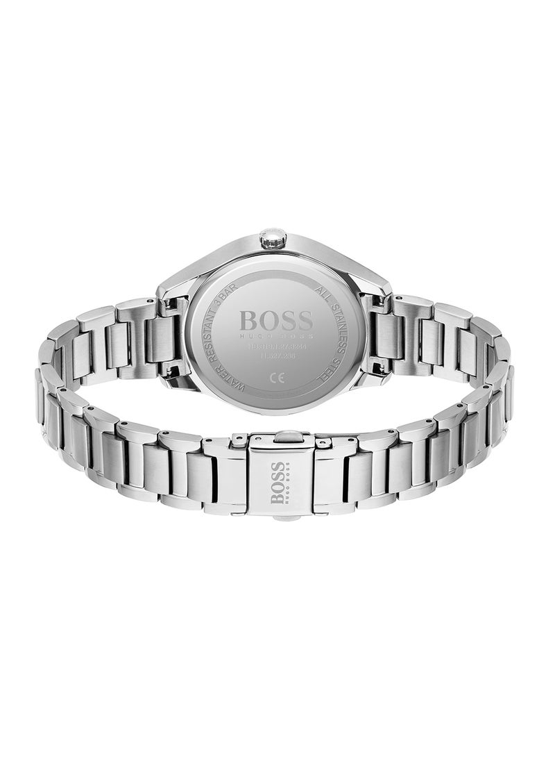 HUGO BOSS ساعة يد نسائية من الستانلس ستيل بعقارب دائرية الشكل 1502604 - 36 ملم  - Image 3