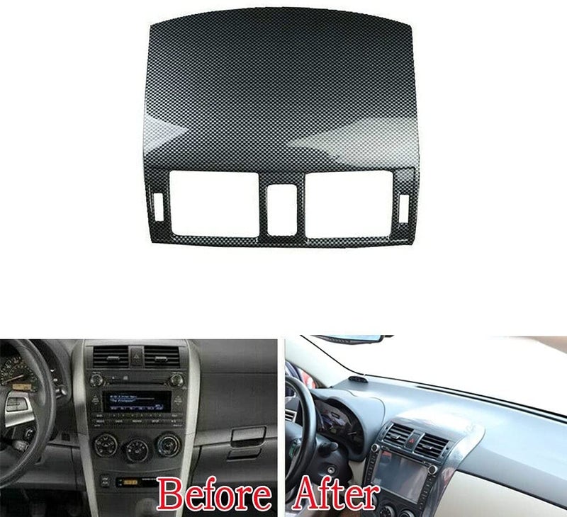 SZFKACCESS For 2007 2008 2009 2010 2011 2012 2013 Toyota Corolla Carbon Fiber ABS Middle Air Outlet Vent Cover Trim - Image 2