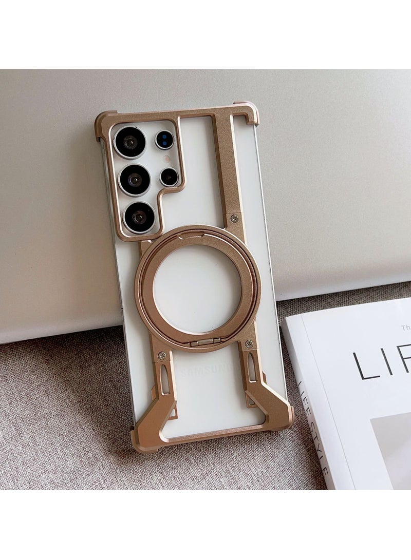 general Naked heat dissipation borderless mobile phone case suitable for Samsung S25Ultura bracket protective case