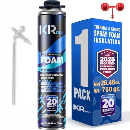 ixirpro Spray Foam Insulation Can (26.46 oz. / 750 g) Expanding Sealant, Closed Cell Spray Foam Heat Acoustic Insulation, High Density, Walls Ceiling Windows Doors - Image 1