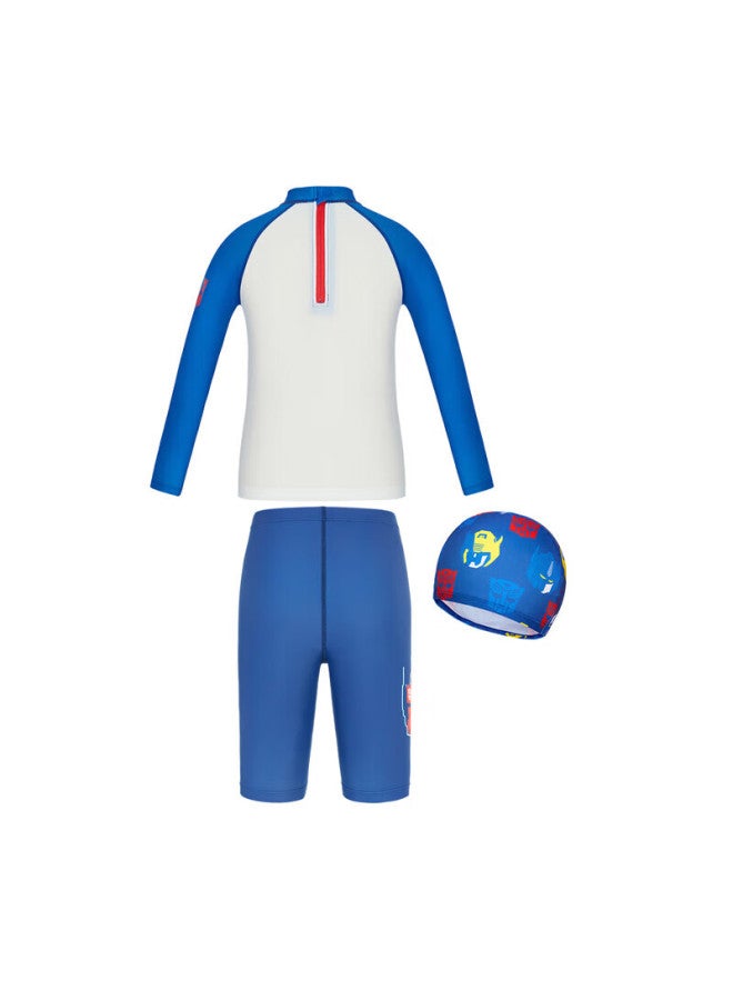 Aimer kids Aimer Children's Swimwear, Boys' Transformers Co-branded Beach Vacation Long-sleeve Swimwear Set, Ak2679302 Transformers, 150 - Image 3