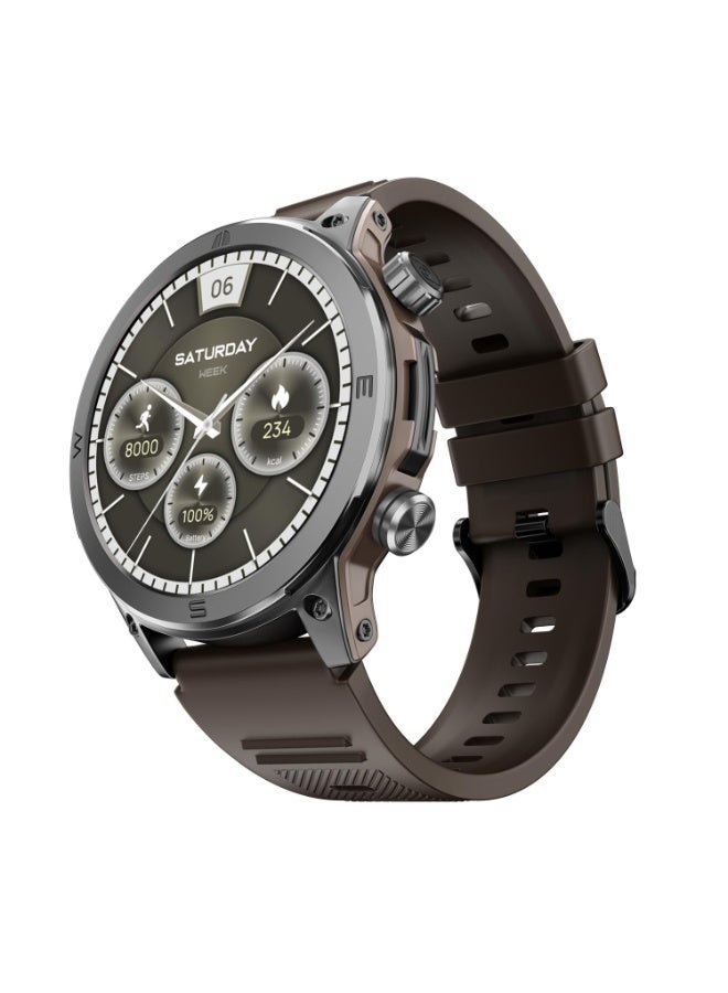 Noise Newly Launched Endeavour Rugged Design 1.46" AMOLED Display Smart Watch, BT Calling, SoS Feature, Rapid Health & 100+ Sports Modes- (Vintage Brown) - Image 1