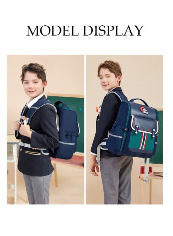 DUNISO New Color - Blocking Student Schoolbag | British - Style Design, Large - Capacity Space - Image 3