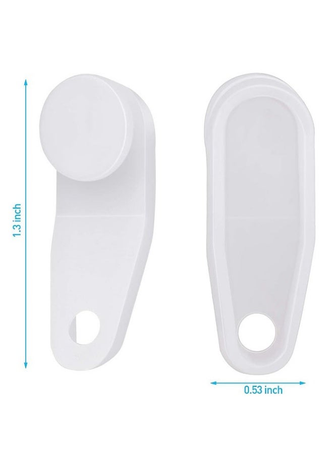 50 Pieces Traverse Rod Slides Curtain Replacement White Plastic Snap-in Traversing Slides Window Door Shower Curtain Accessories - Image 2