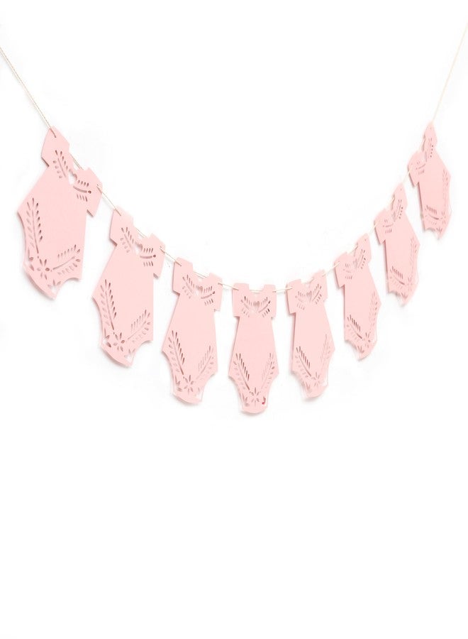 HIKLO Pink Bodysuit Banner - Papel Picado Baby Shower Decoration, Mexico Fiesta Baby Shower Party Banner, Latin Vibes Cake Smash Photo Props - Image 1