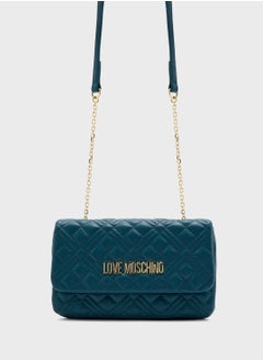 Love Moschino Chain Detailed Flap Over Clutche  - Image 1