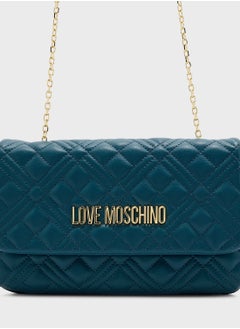 Love Moschino Chain Detailed Flap Over Clutche  - Image 4