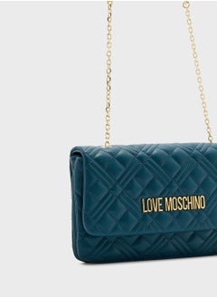 Love Moschino Chain Detailed Flap Over Clutche  - Image 3