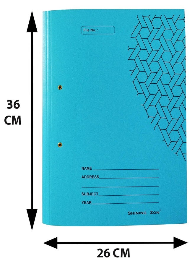 Shining Zon Light Spring File Card Board Cobra File Folder for Documents Files for certificates and documents (Pack of 12 Files, Blue Colour) - Image 2
