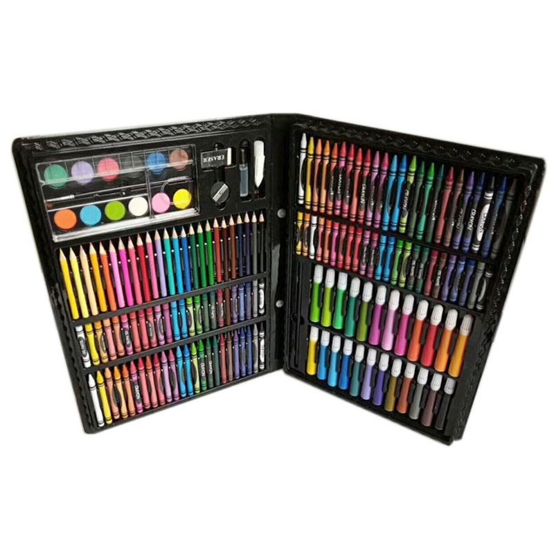 PANSHUB 208 pcs Art Drawing Crayon Color Set Children Art Drawing Set for Kids Case Studio Art and Craft Supplies Drawing and Painting Set Great Gift - Image 2