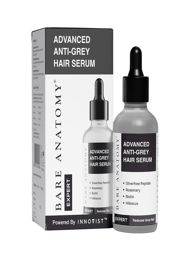 Bare Anatomy Advanced Anti-Grey Serum | Reduces Hair Greying | Silverfree Peptide + Biotin + Rosemary | Fast Absorbing, Odorless, Non-Sticky | Clinically proven formula For Men & Women | 50ml (Pack of 3) - Image 2