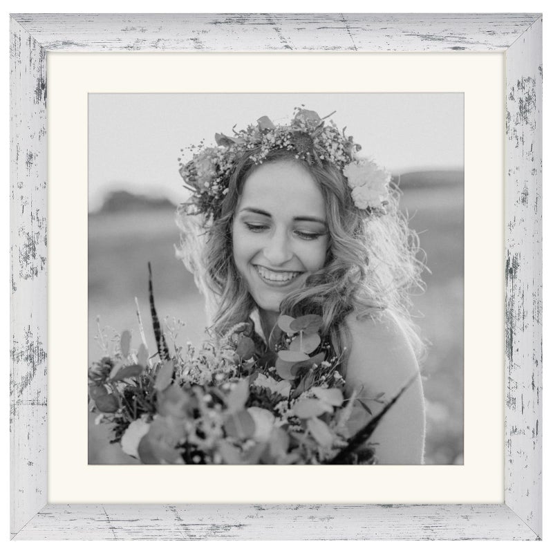 AEVETE Picture Frame 10x10 White Wash Photo Frames Rustic for Wall and Desk Decor - Image 1