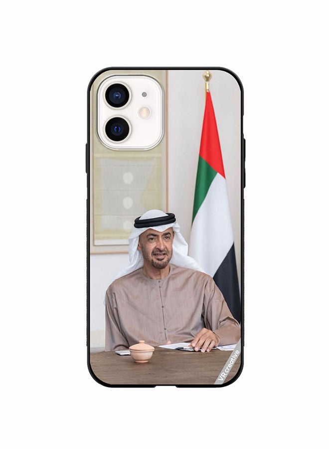 VR CREATIVE غطاء حماية لجهاز آبل آيفون 12 ميني بتصميم الشيخ محمد بن زايد آل نهيان متعدد الألوان - Image 1