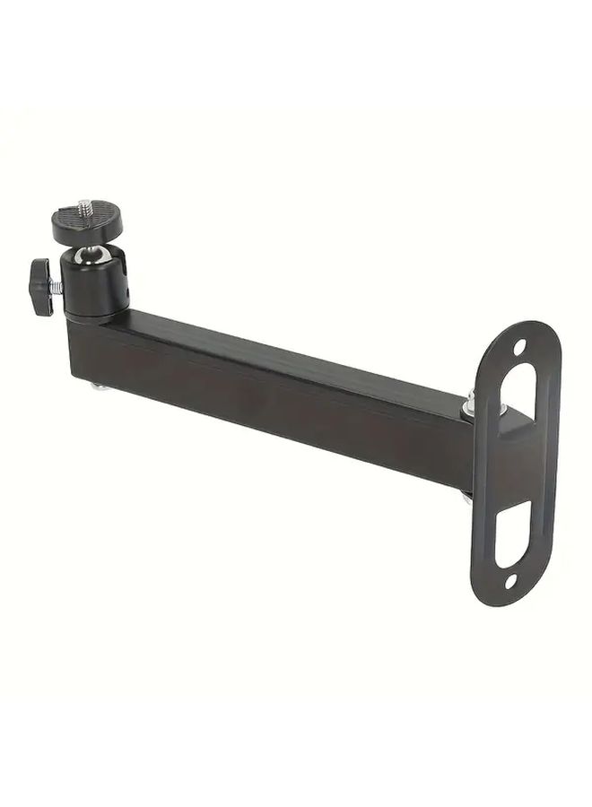 Single Arm Black Adjustable Wall Mounted Projector Bracket With Foldable Arm Heavy Duty Carbon Steel Construction 1 4 Inch Screw And 6mm Port 8 8lbs Capacity For Home Theater Bedroom Office - Image 5