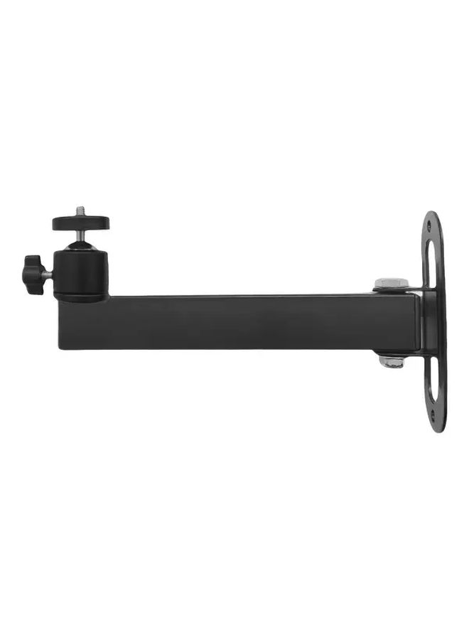 Single Arm Black Adjustable Wall Mounted Projector Bracket With Foldable Arm Heavy Duty Carbon Steel Construction 1 4 Inch Screw And 6mm Port 8 8lbs Capacity For Home Theater Bedroom Office - Image 3