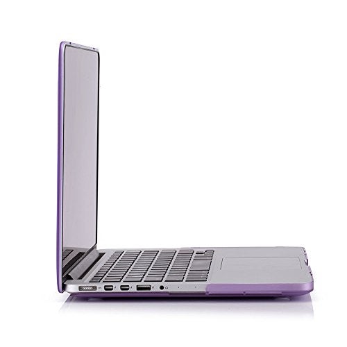 RUBAN Case For MacBook Retina Pro 15 inch A1398 (2015-2012) , Plastic Smooth Matte Hard Case Shell with TPU Keyboard Cover, Purple - Image 5