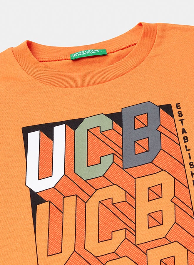 بينيتون تي شيرت للأولاد بأكمام قصيرة قطن 100٪ - Image 3