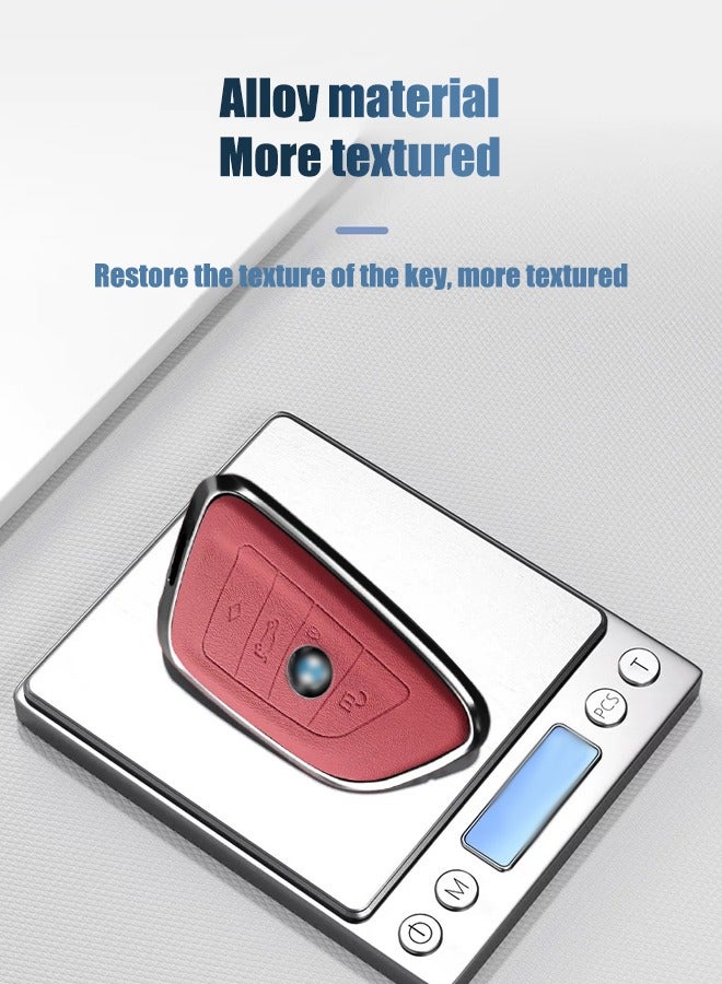 Generic Car key sleeve, suitable for BMW car key sleeve, perfectly wraps car keys, higher-end, fall-resistant, material: the first layer of cowhide. goodcar  - Image 3
