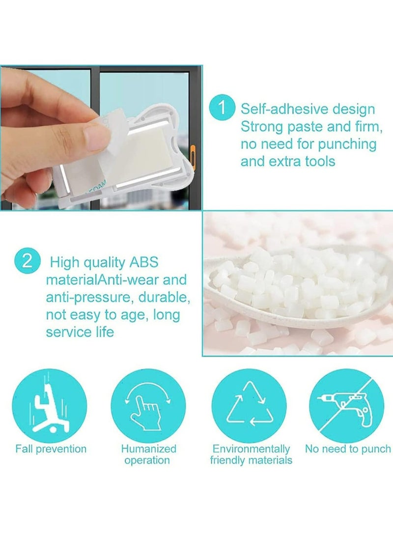 حزمة من 4 أقفال شرائح الباب مع لفة قوية للأمان للأطفال لمنع أطفال وحيوانات الأليف من فتح الأبواب المتحركة - Image 3