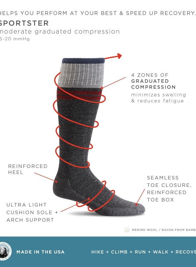 Sockwell Men's Sportster Compression Sock, Charcoal, Large/X-Large - Image 2