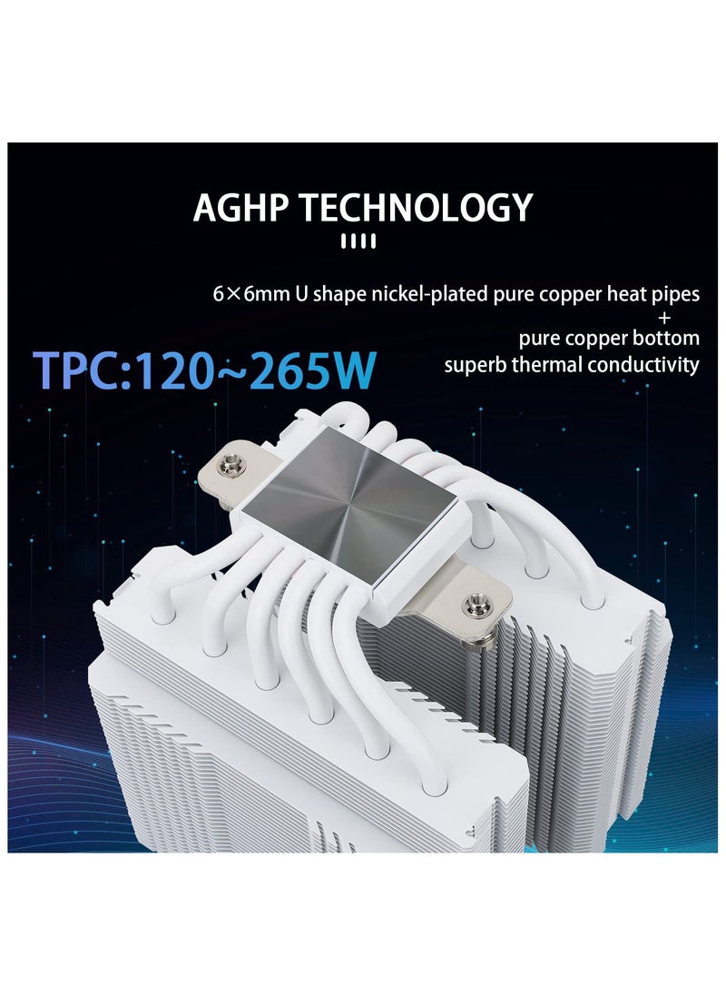 Thermalright Peerless Assassin 120 SE ARGB White CPU Air Cooler, 6 Heat Pipes CPU Cooler, Dual 120mm TL-C12CW-S PWM Fan, AGHP Technology, for AMD AM4/AM5/Intel LGA1700/1150/1151/1155/1200  - Image 2
