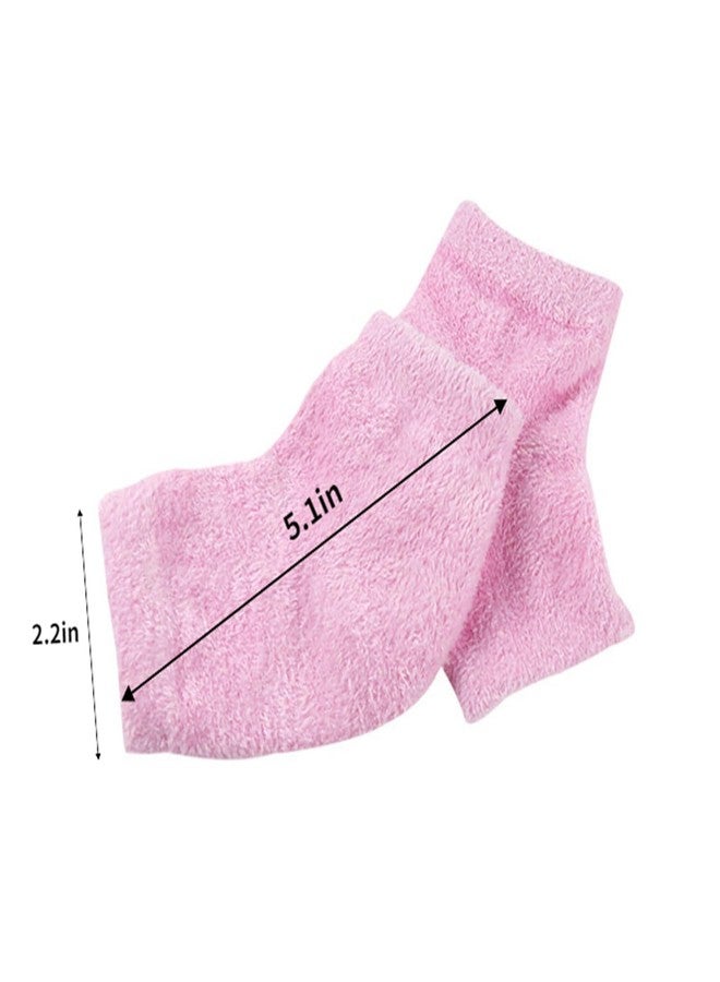 VDFZHL Castor Oil Pack Wrap for Foot, Castor Oil Moisturizing Heel Socks, for Plantar Fasciitis, Cracked Heels - Suitable for Overnight Moisturizing of Feet (Without Essential Oils) (Pink - 2 Pairs) - Image 4