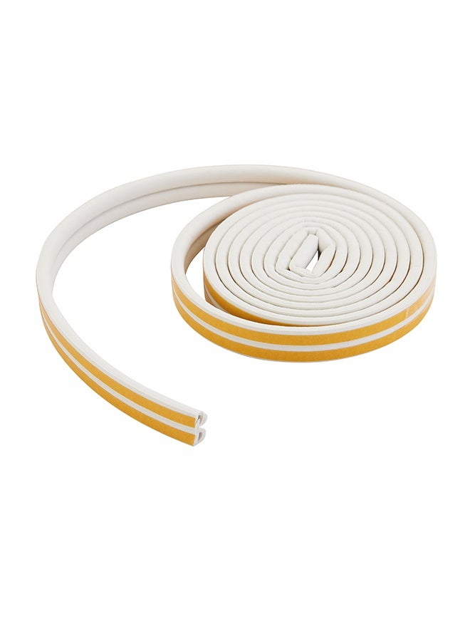LAWAZIM Snail Weatherstripping Tape - 2 Piece, 2.5m / 8.2 FT , D-Type Foam Door & Window Seal Strip for Draft Blocking, Noise Reduction, Gap Insulation, Self-Adhesive Weather Seal for Home (White) - Image 4