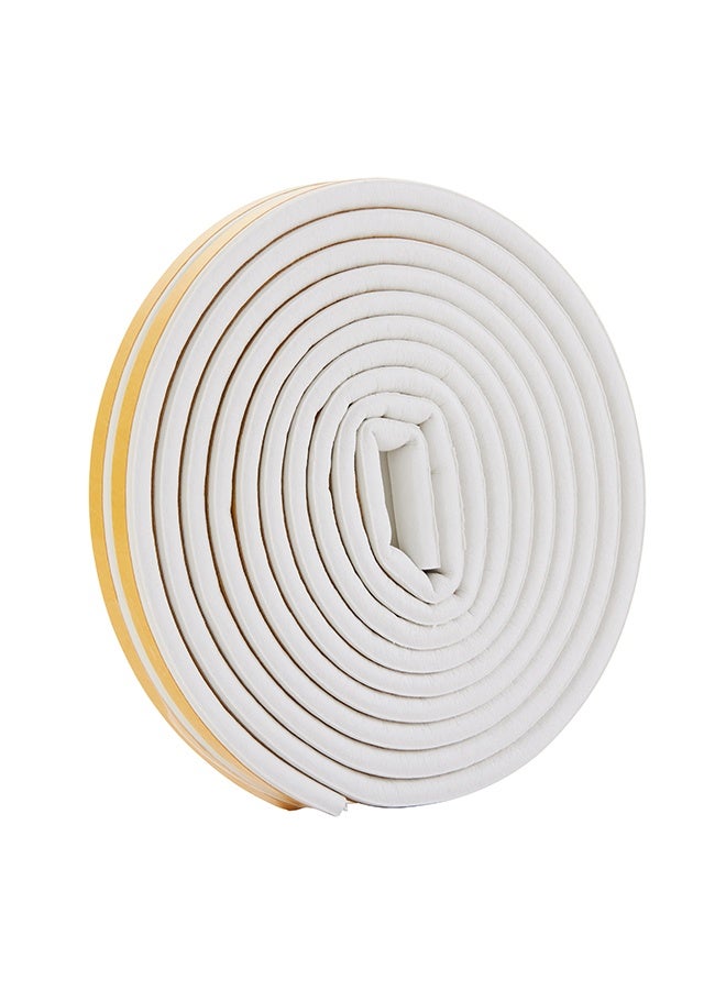 LAWAZIM Snail Weatherstripping Tape - 2 Piece, 2.5m / 8.2 FT , D-Type Foam Door & Window Seal Strip for Draft Blocking, Noise Reduction, Gap Insulation, Self-Adhesive Weather Seal for Home (White) - Image 2