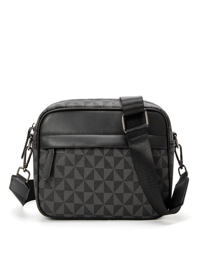 XIKIBEA Crossbody Bag for Mens, Men's commuter shoulder bag, Travel bag Work Business Small men's satchel (Black_5) - Image 1