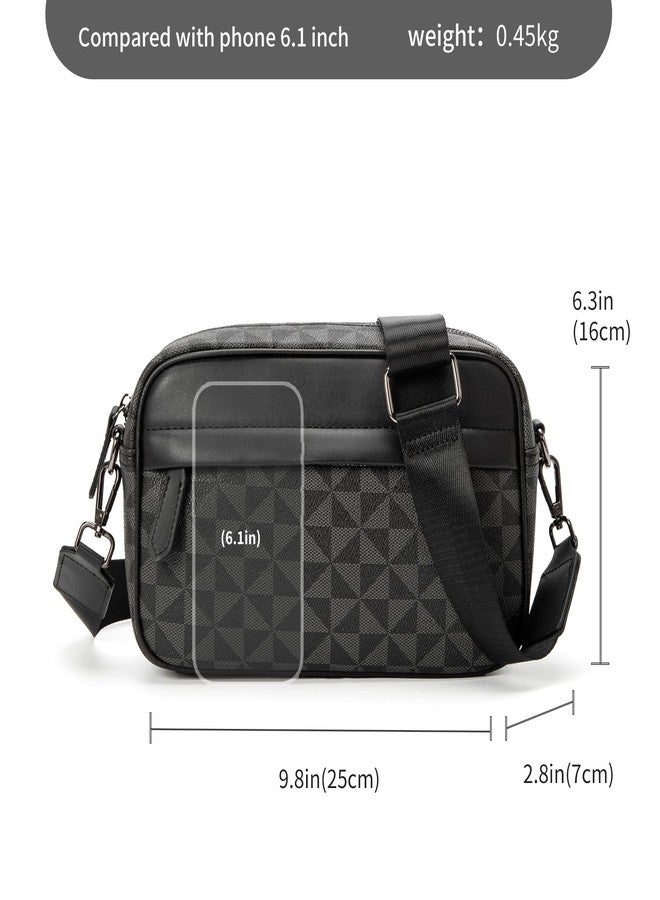 XIKIBEA Crossbody Bag for Mens, Men's commuter shoulder bag, Travel bag Work Business Small men's satchel (Black_5) - Image 3