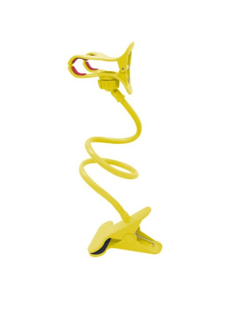 DIGI CORE Flexible Phone Holder And Mobile Mount Lazy Mobile Phone Holder Multi-Function Lip Type Yellow